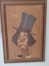 Quadro Vintage In  Legno  Intarsiato Lavorato A Mano , Intarsio Sorrentino 