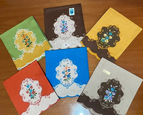 6pz set asciugamani ricamati - set,