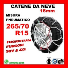 CATENE DA NEVE PER FURGONI E SUV OMOLOGATE 16MM MISURA 265/70 R15 - LFSL250