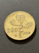 Moneta rara 20 lire 1957 ramo