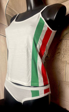? COMPLETINO INTIMO VINTAGE TOP SLIP RAGNO ITALIA DONNA SPORT COTONE ??