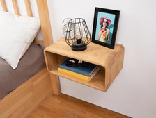 Comodino Sospeso Color Naturale Comodini In Legno Mensola Per Comodino Comodino