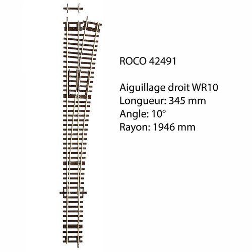 Rail aiguillage droit - rail,,
