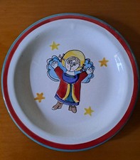 Piatto De Simone Angelo Natale Stelle Vintage Anni 90 Ceramica Siciliana