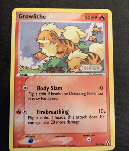 Stamped growlithe 92 - growlithe, 55/92