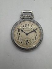 Orologio da tasca Waltham anni 16 1953 Vanguard 23 Jewel 8 regolazioni ferrovia