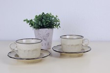 Coppia tazze tè colazione vintage ceramica Cipa country campagnolo tete a tete