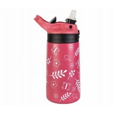 Borraccia Termica Rosa 380ml per Bambini e Sport con Chiusura Sicura Anti-goccia