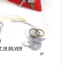 12 PEZZI Applicazione decorazione in legno silver 25 ANNI di matrimonio 0D2O