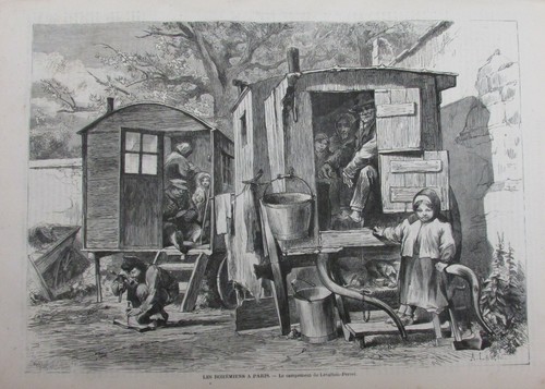 Gravure paris campements - gravure,