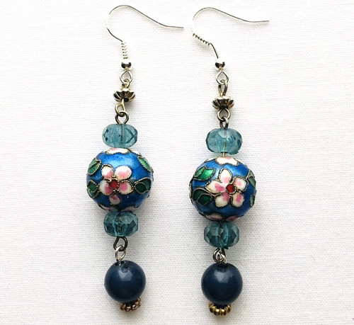 Repurposed blue cloisonné - repurposed,