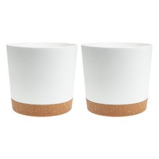  2 Pcs Vasi Fiori Esterno in Plastica Grandi Pentole Da Giardino Vaso