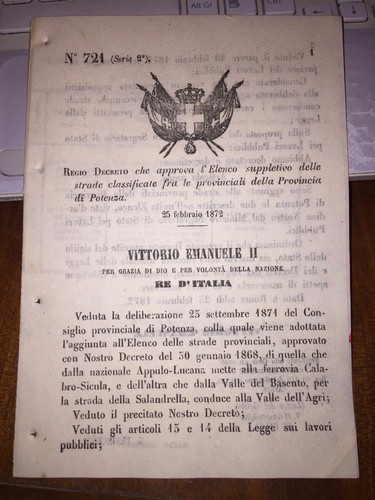 Regio decreto strade prov - regio,