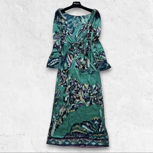 Emilio pucci maxi abito verde - pucci,