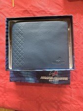 Portafoglio Uomo Jeans Armata Di Mare Vera Pelle Cm 12x 10 X 2