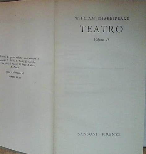 Shakespeare teatro volume - teatro,
