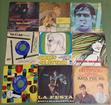 LOTTO 9x ADRIANO CELENTANO 7" 45 giri disco vinile