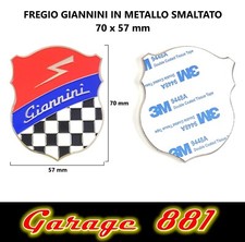 GIANNINI FREGIO IN METALLO SMALTATO 3D 57x70 BIADESIVO STEMMA BADGE MASCHERINA