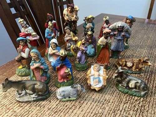 Vintage cartapesta natività - vintage,