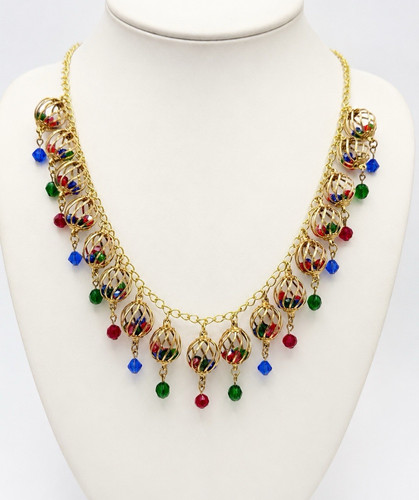 Collana perle gabbia - collana,