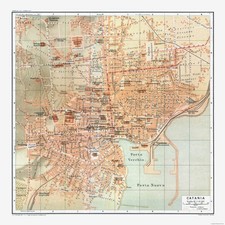 Mappa storica - Catania Italia