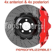 8X Adesivi pinze auto sport Porsche TUO TESTO adesivo vinile prespaziati