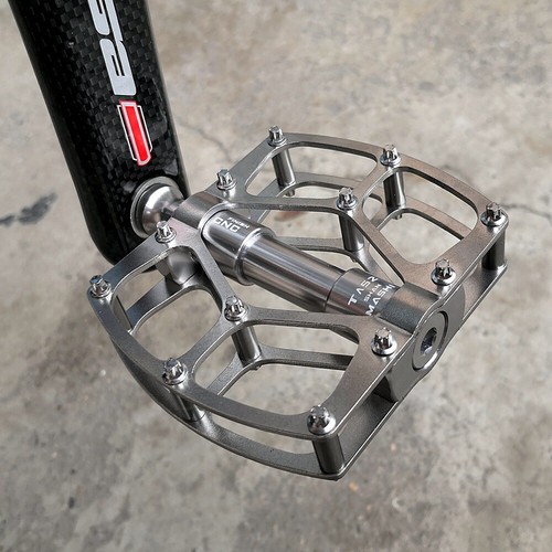 Pedale titanio bicicletta 290g - titanio,