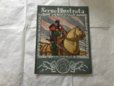 SCENA ILLUSTRATA GUERRIERO ARALDICA CROCIATO NUM.DOPPIO 11-12 1934 PORCHEDDU