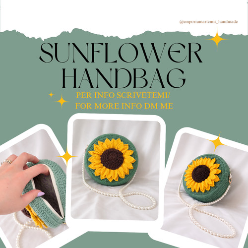 Borsa girasole uncinetto - girasole,