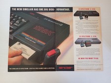 Sinclair Spectrum+3 128k Pubblicità 1986 Italian Magazine Advertising 54x40 cm