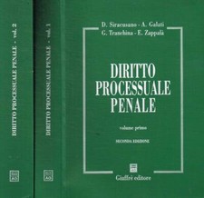 Diritto processuale penale 2voll.. . D.Siracusano, A.Galati, G.Tranchina, E.Zapp