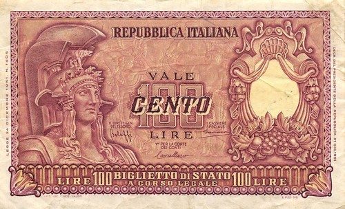 Italy 100 lire 31 12 - italy, 31.12.1951