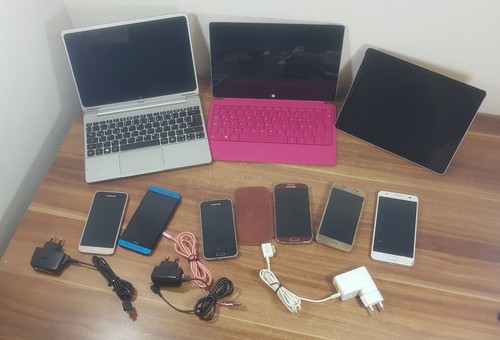 Collezione tablet cellulare