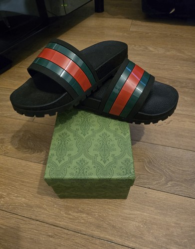 Gucci slides sandalo nero con - sandalo,
