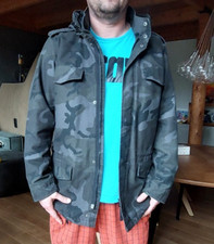 Carhartt Parka Camouflage Giacca con Cappuccio Work In Progress Taglia S