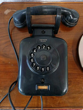 Telefono Vintage A Parete Siemens Milano In Bachelite Anni '50