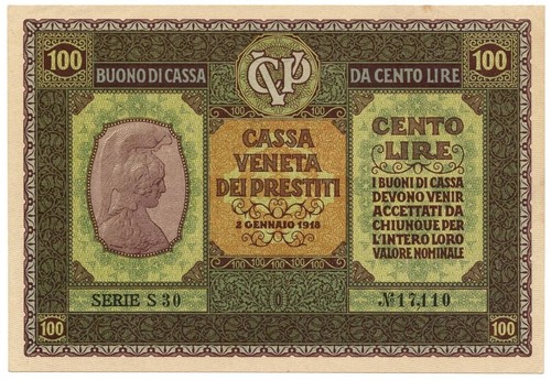 Italia lire 100 cassa veneta - 100,