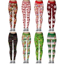 Cosplay Christmas Grinch leggings donna sexy elasticizzati pantaloni yoga vita alta