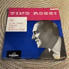 DISCO VINILE 45 GIRI VINTAGETINO ROSSI LA FETE A MAMAN O MON DIEU EVASION TOI QU