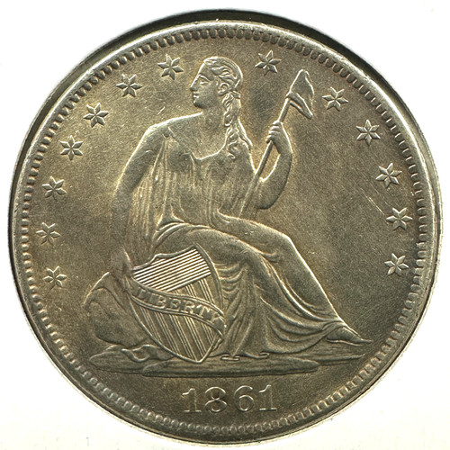 1861 50c mezzo - mezzo, dollaro