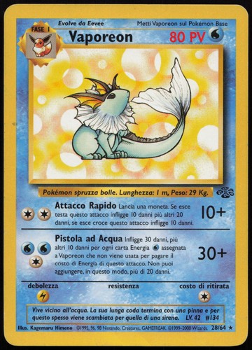 Pokemon tcg vaporeon - vaporeon, lp