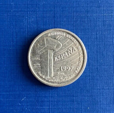 5 PTAS Coin 1997 Islas