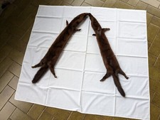 collo pelliccia Stola Doppia Di Visone 150 Cm Marrone