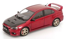 1:18 VIAT Mitsubishi Lancer Evo X rosso metallizzato/carbonio