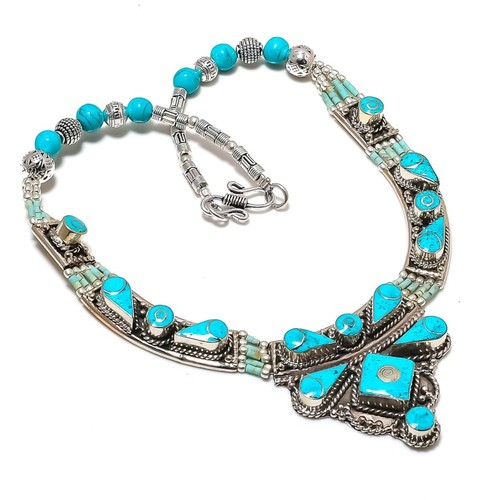 Collana turchese fatta - turchese,