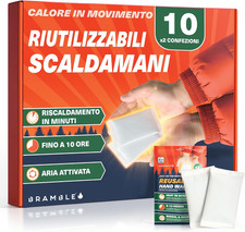 - Scaldamani Riutilizzabili (10 Paia, 20 in Totale) - Scaldamani Tascabili Attiv
