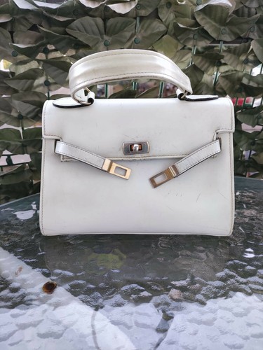 Borsa vintage pelle bianca - vintage,