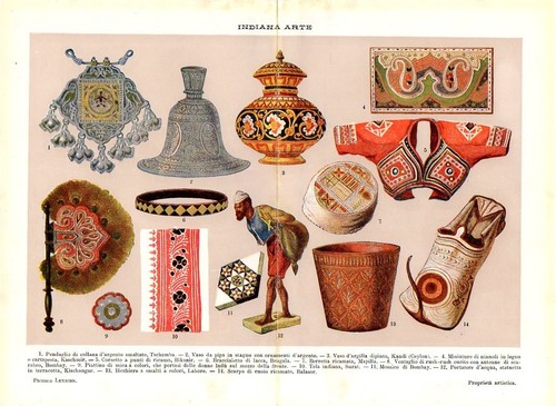 Stampa antica india oggetti - stampa,