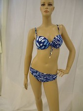 Costume da bagno bikini Martini Sol taglia 8 blu 2 pezzi nuovo