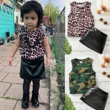 Baby Girls Sleeveless Tops+PU
